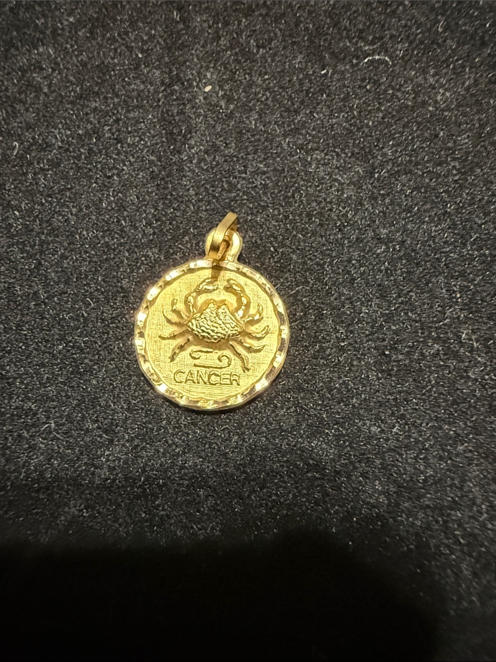 Gold filled Cancer Zodiac Crab Pendant Necklace Charm 13mm